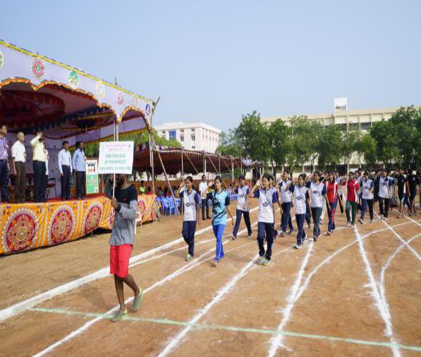 March Past - State Level Intercollegiate Sports Meet Sponsored by The Tamil Nadu Dr. MGR Medical University, Chennai, on 08 - 10 Dec 2017