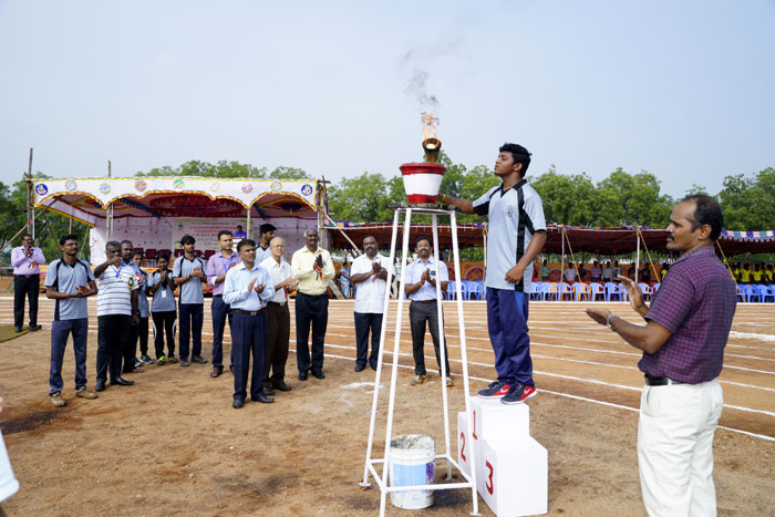 Olympic Torch - State Level Intercollegiate Sports Meet Sponsored by The Tamil Nadu Dr. MGR Medical University, Chennai, on 08 - 10 Dec 2017