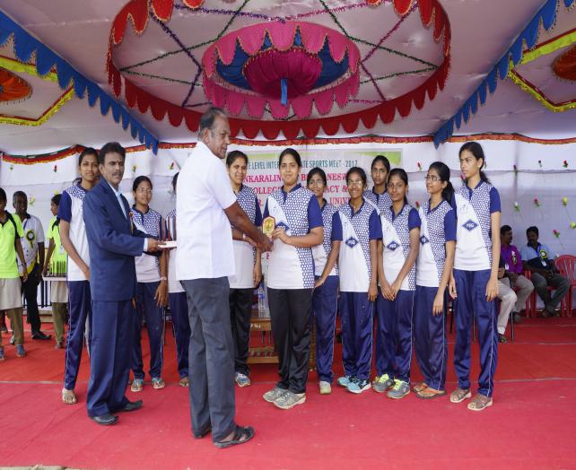 Throw Ball - Winner - State Level Intercollegiate Sports Meet Sponsored by The Tamil Nadu Dr. MGR Medical University, Chennai, on 08 - 10 Dec 2017