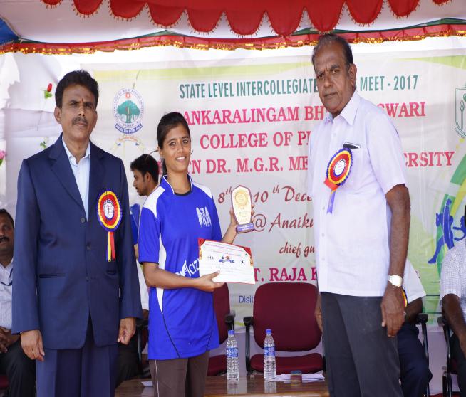 Tennikoit  (Girls) - Winner - State Level Intercollegiate Sports Meet Sponsored by The Tamil Nadu Dr. MGR Medical University, Chennai, on 08 - 10 Dec 2017